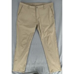 Rhone Commuter Slim Pant Tan Khaki Men's 40x33.5 Stretch Performance Golf Casual